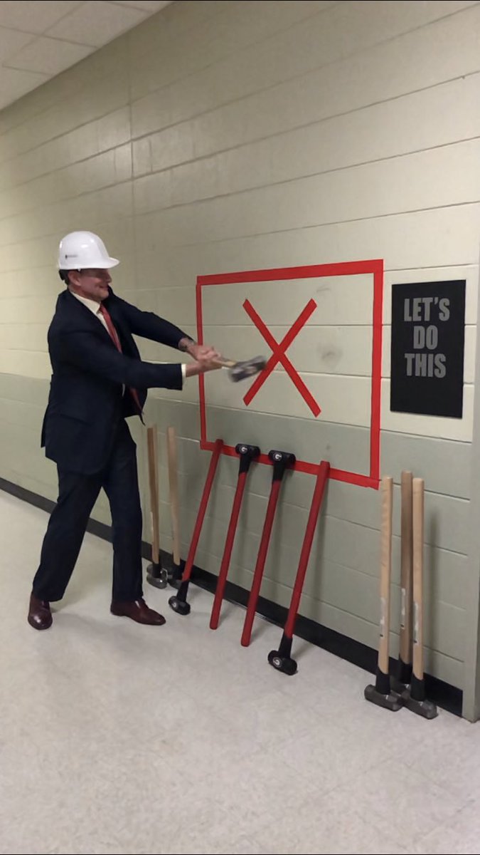 UGA_CMB_Engr's tweet image. Today was demolition day in Driftmier Engineering Center and @UGA_Engineering Dean Leo and student Madison Smith showed us how it is done. Phase I renovations officially start on Monday. 

#BulldogEngineering 🔴⚫️