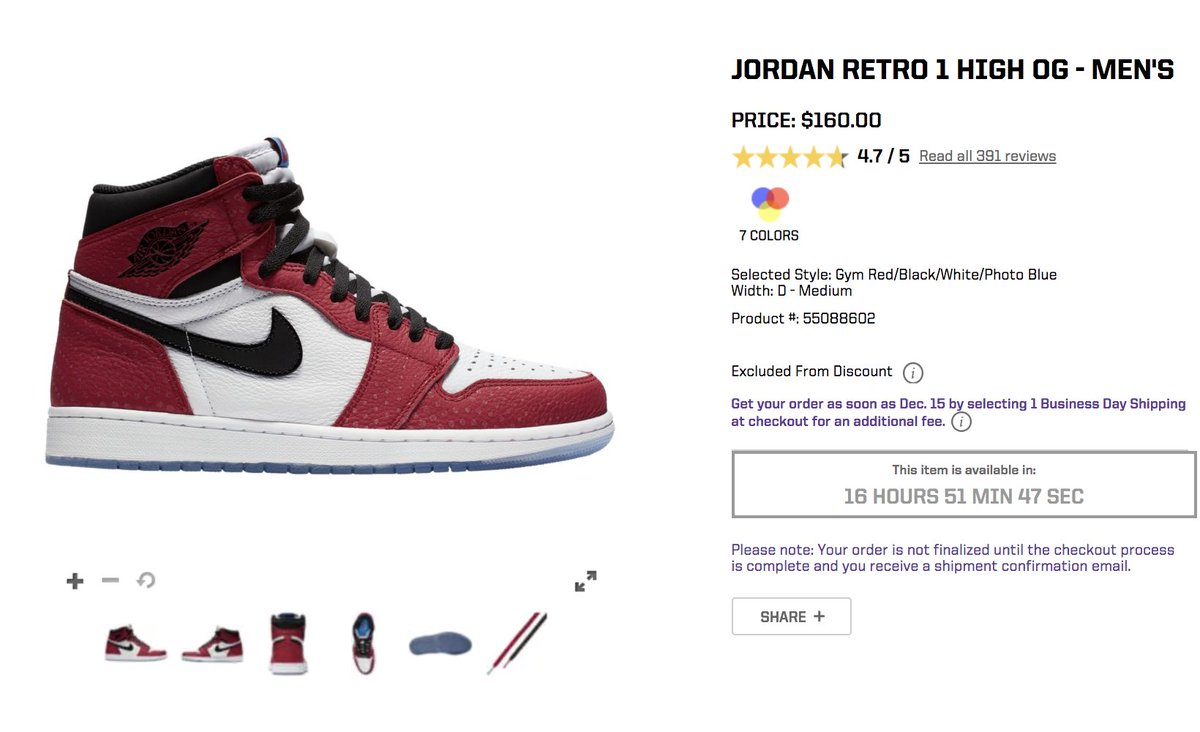 jordan retro 1 high og champs