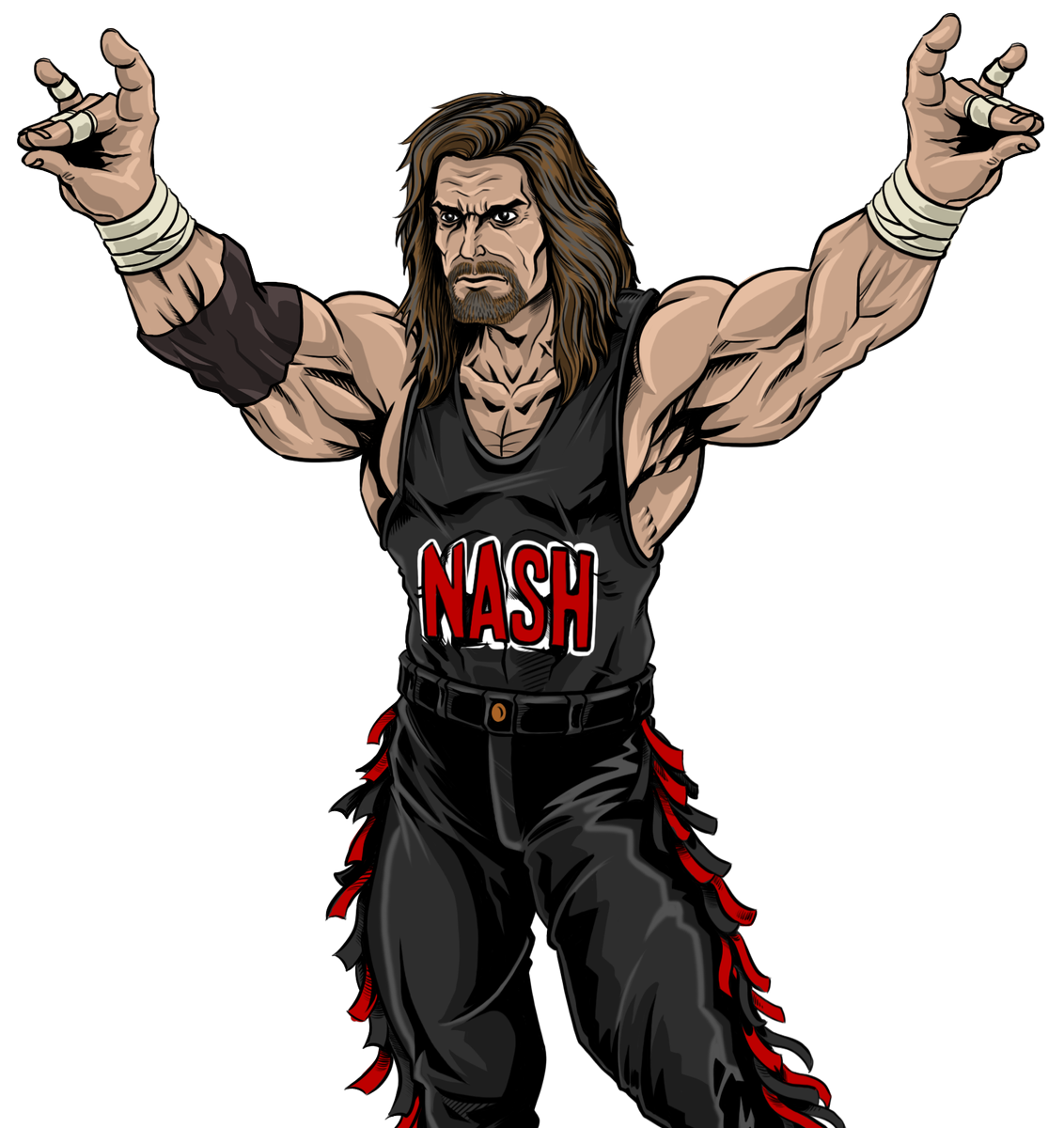 ZZoMBiE13's tweet photo. Reliving the #MondayNightWars courtesy of the @WWE Network.
It also inspired me to make some fan art of the #Outsiders (@RealKevinNash &amp; @SCOTTHALLNWO) as well as "The 3rd Man" himself, @HulkHogan 
I'm not the best at drawing likenesses, but these are like the Superhero versions. https://t.co/P6KGEZfKbL