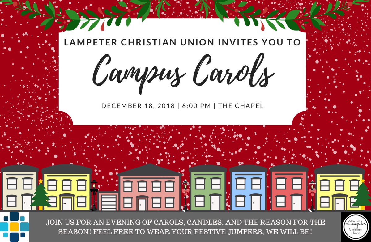 4 days until the carol service! Fun Christmas fact: Many parts of the Christmas tree can be eaten, with the needles being a good source of vitamin C! <a href="/UWTSD/">University of Wales Trinity Saint David</a> <a href="/TSDSULampeter/">TSDSU Lampeter</a> <a href="/UCCF_CYM/">UCCF Wales</a> <a href="/UCCF/">UCCF: The Christian Unions</a> <a href="/WardyER/">R Ward</a> @LampChaplain