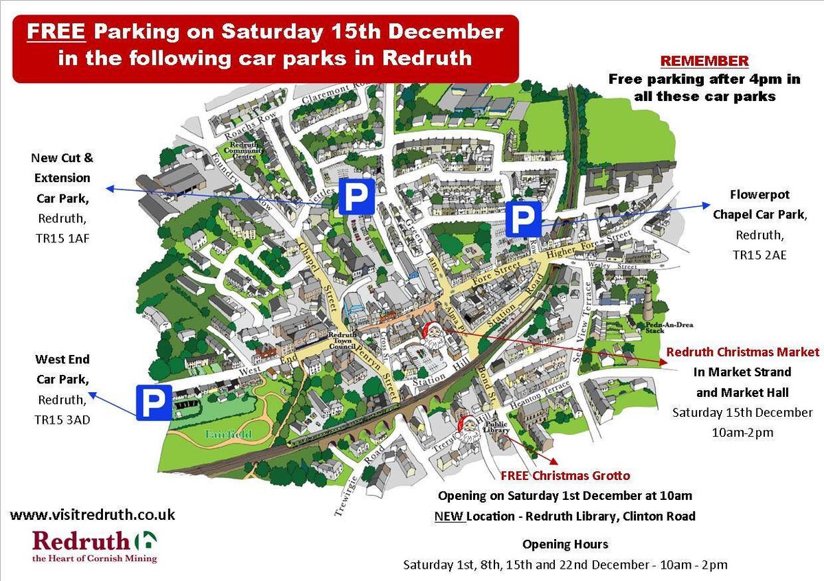 Free parking in Redruth this Saturday #loveredruth #redruth