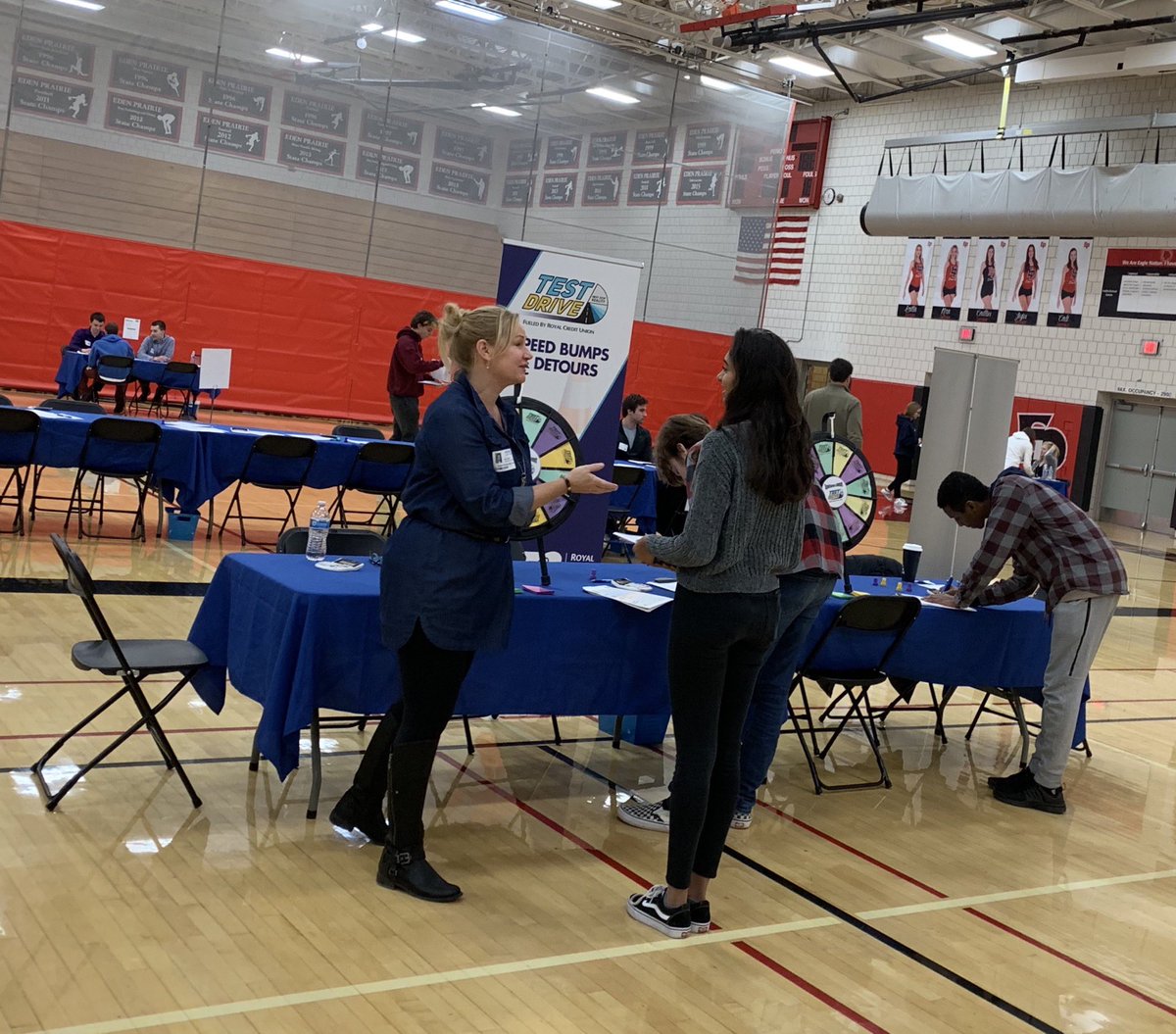 EPHS_Business's tweet photo. A great day today as students participated in the Test Drive financial simulation with @EPHSRoyalCU! Thanks to all involved! #requiredforlife #EPHSinspire https://t.co/gAEBOvSKQc