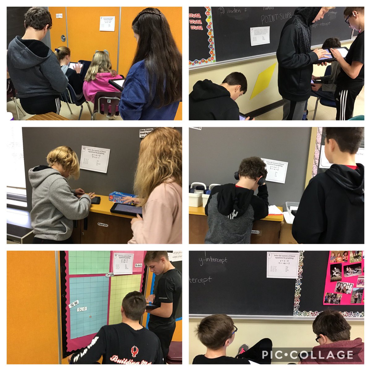 Mrs_Brando_math's tweet photo. Solving math problems to solve a riddle! They found out that the students ate their homework because the teacher told them it was a piece of cake. #MiltonPride @MMS_RedHawks https://t.co/BQ32pdtHyQ