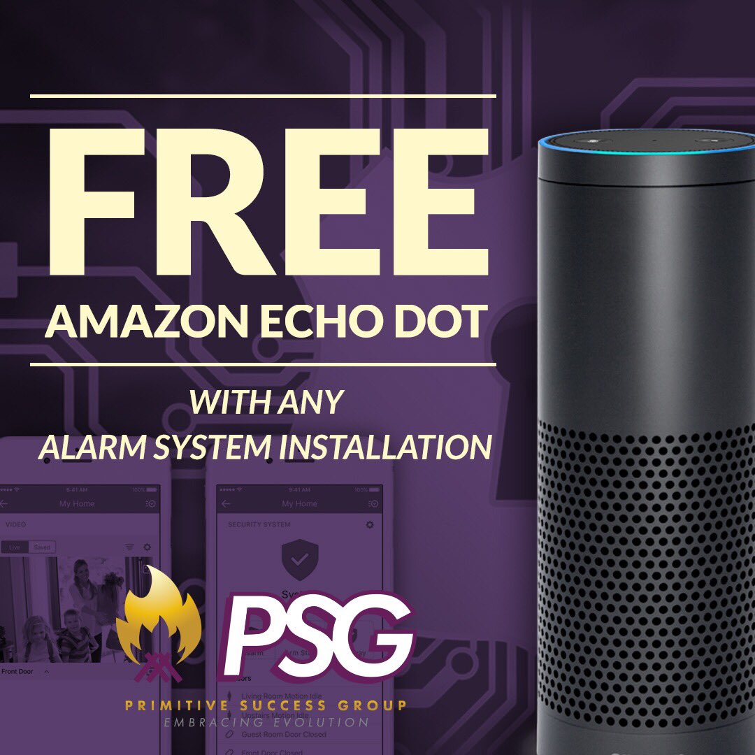 PsgVector's tweet image. FREE Amazon Echo Dot with any alarm system installation before the year ends!
Control your lights, temperature, arm your system and more with Amazon Echo!
Call Us TODAY at (843) 872-1969 or visit primitivesuccessgroup.com/contatct.html to GET YOURS!