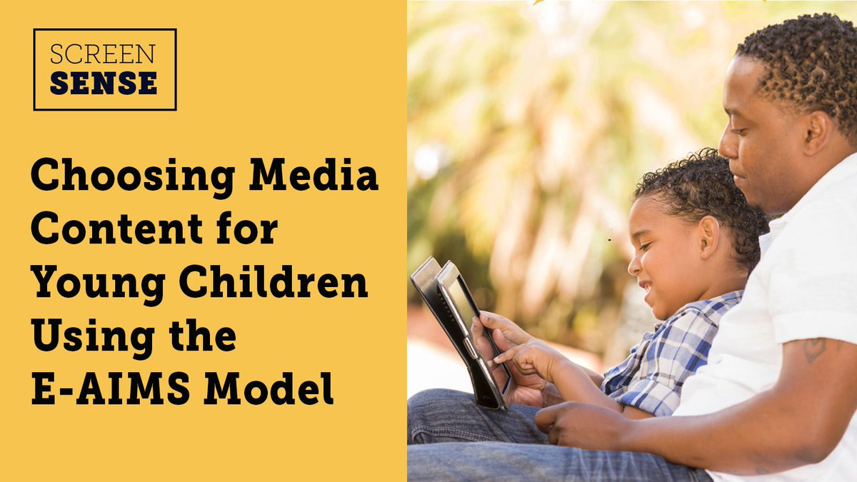 ZEROTOTHREE's tweet image. Choosing #mediacontent for #youngchildren using the E-AIMS Model bit.ly/2RZyemT #screensense #mediause