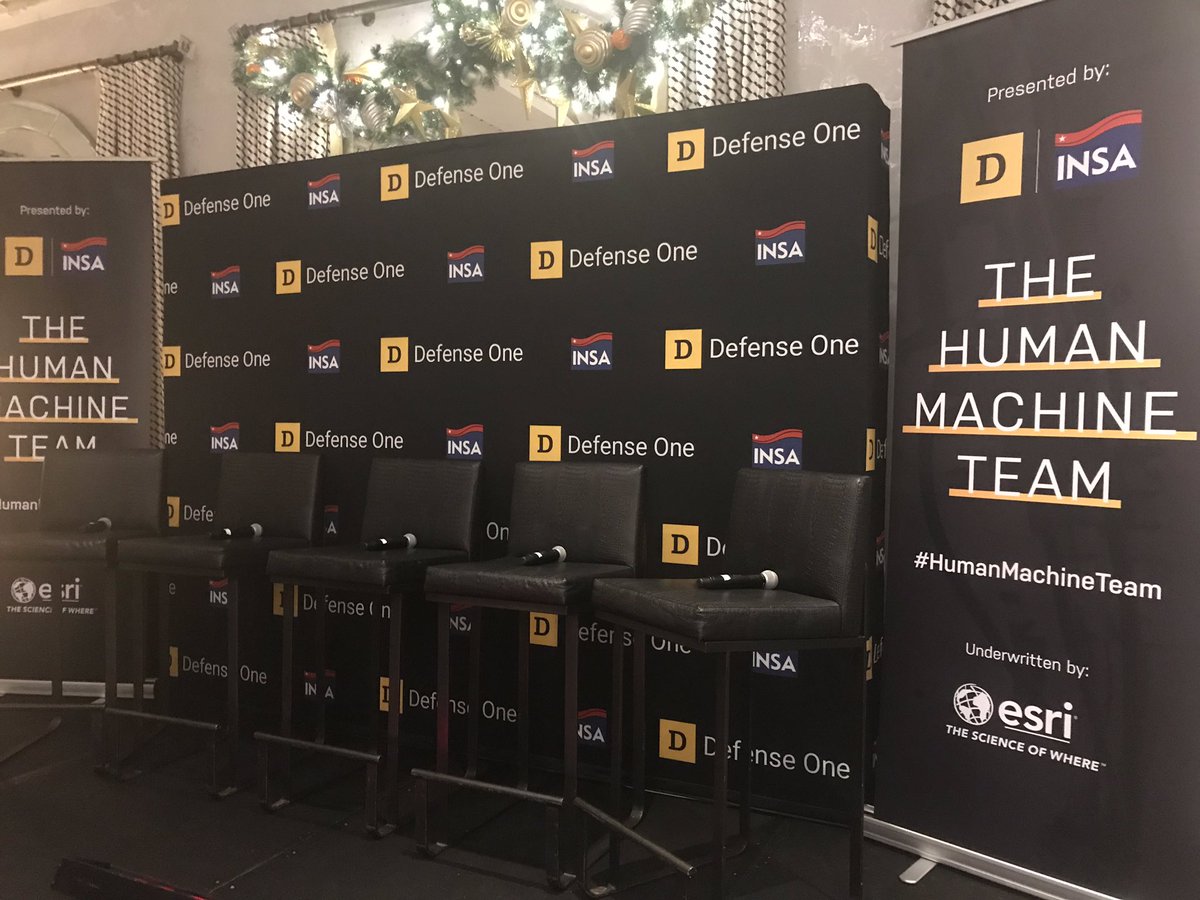 NGA_GEOINT's tweet image. We’re all set for cocktails &amp;amp; conversation with NGA Analysis Director Sue Kalweit and a panel of experts talking #AI, machine learning and the evolving role of the intelligence analyst. #HumanMachineTeam