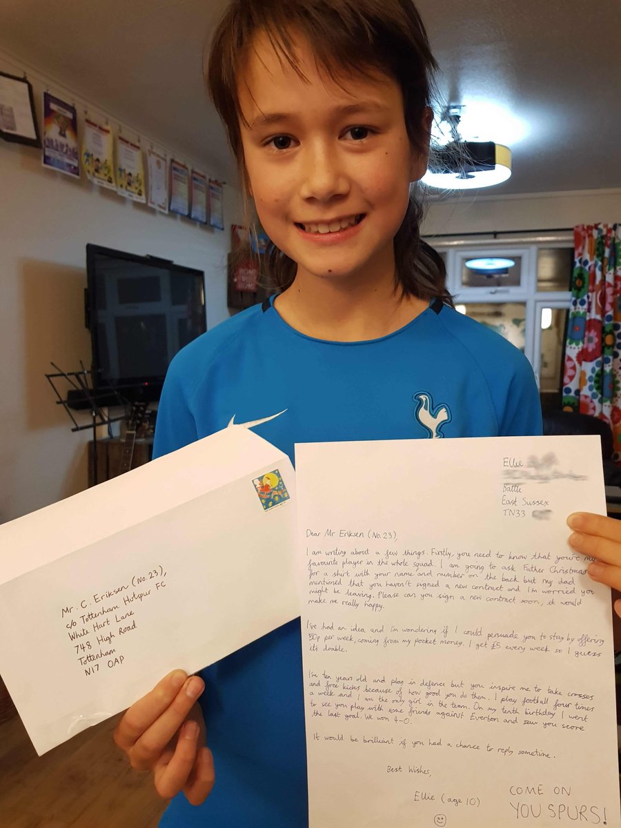 AirielBooth's tweet photo. The letter to Santa will have to wait... 
@chriseriksen8 @EriksenFans #spurs @spursofficial #COYS #THFC https://t.co/YKpwDlVC1X