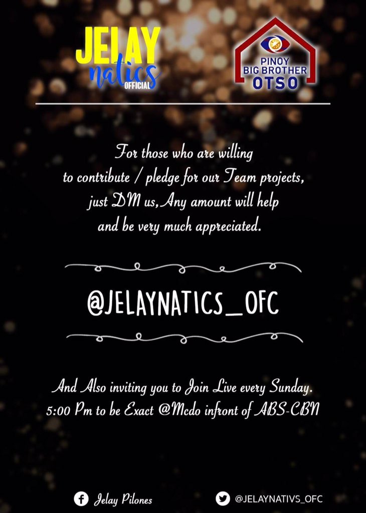 JelayBeatsOFC's tweet photo. Jelaynatics is our name. Supporting Jelay Pilones is our game. โจ
PBB OTSO Housemate, JELAY PILONES, ang Sassy Sipag Girl ng GenSan
Join our group and follow us for more updates.
https://t.co/RtbWPWYaQhโฆ
#PBBOTSO #PBBJELAY #JELAYPILONES #JELAYNATICS
See photo 4more Details https://t.co/slFuwoUa6O