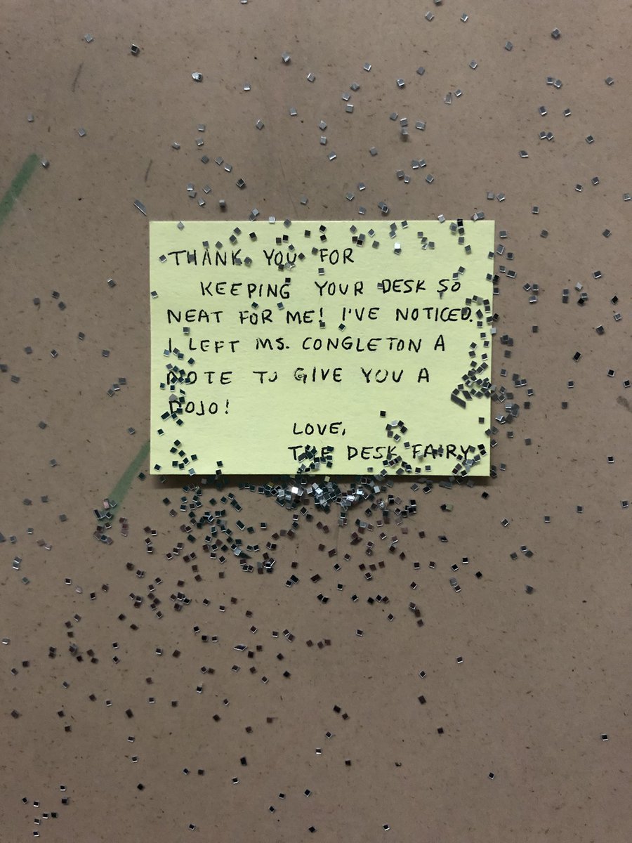 MissCongleton's tweet image. The desk fairy has made her first appearance of the year! 🧚🏼‍♀️