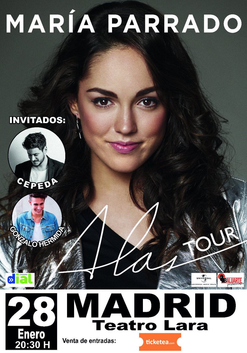 MariaParradoEs's tweet photo. @Mariaparradovoz te espera el próximo  28 ENERO en MADRID con dos invitados muy especiales @cepedaoficial @GonzaloHermida_ https://t.co/rnTval9SiX