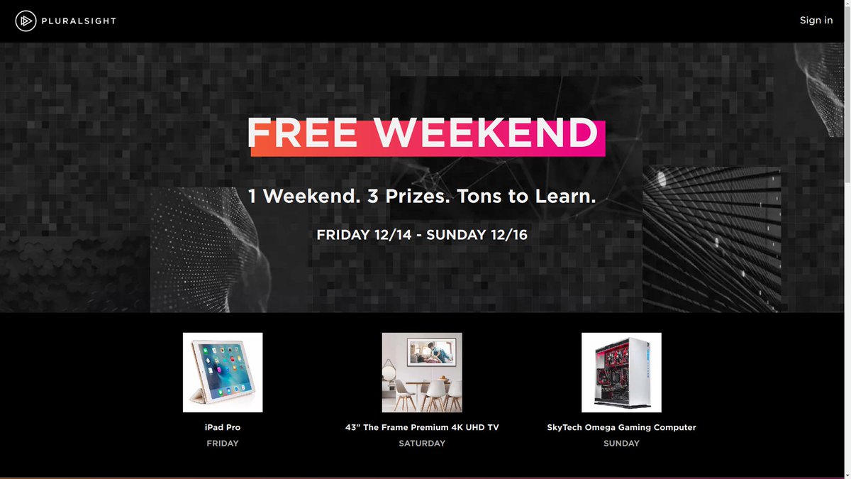 davidbclinton's tweet photo. The complete @pluralsight course library will be FREE to anyone in the US this weekend between Friday at 7 a.m. and Sunday at 11:59 MST. This, of course, includes my own courses.
https://t.co/CennEfQB0h https://t.co/NrZWlxrFbw