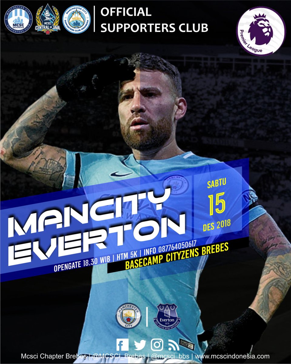 MCSCI_Brebes's tweet photo. #NOBAR π₯π’π₯
.
Manchester City v Everton | Sabtu, 15/12/2018 | at Basecamp Cityzens Brebes (Jl. Raya Wangandalem No.70 Brebes) | OG. 18.30 WIB | HTM 5k | CP. 087764050617
.
Ramaikaaaannnnπͺππ
.
#ManCity #CityDay #MCSCIndonesia #MCSCICentralOfJava #MCSCIBrebes #CityzensBrexit https://t.co/D077u8tREN