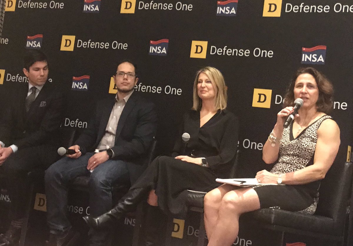 NGA_GEOINT's tweet image. “My workforce is very positive towards machine augmentation in their work, especially monitoring the mundane” - NGA Analysis Director Sue Kalweit  #HumanMachineTeam