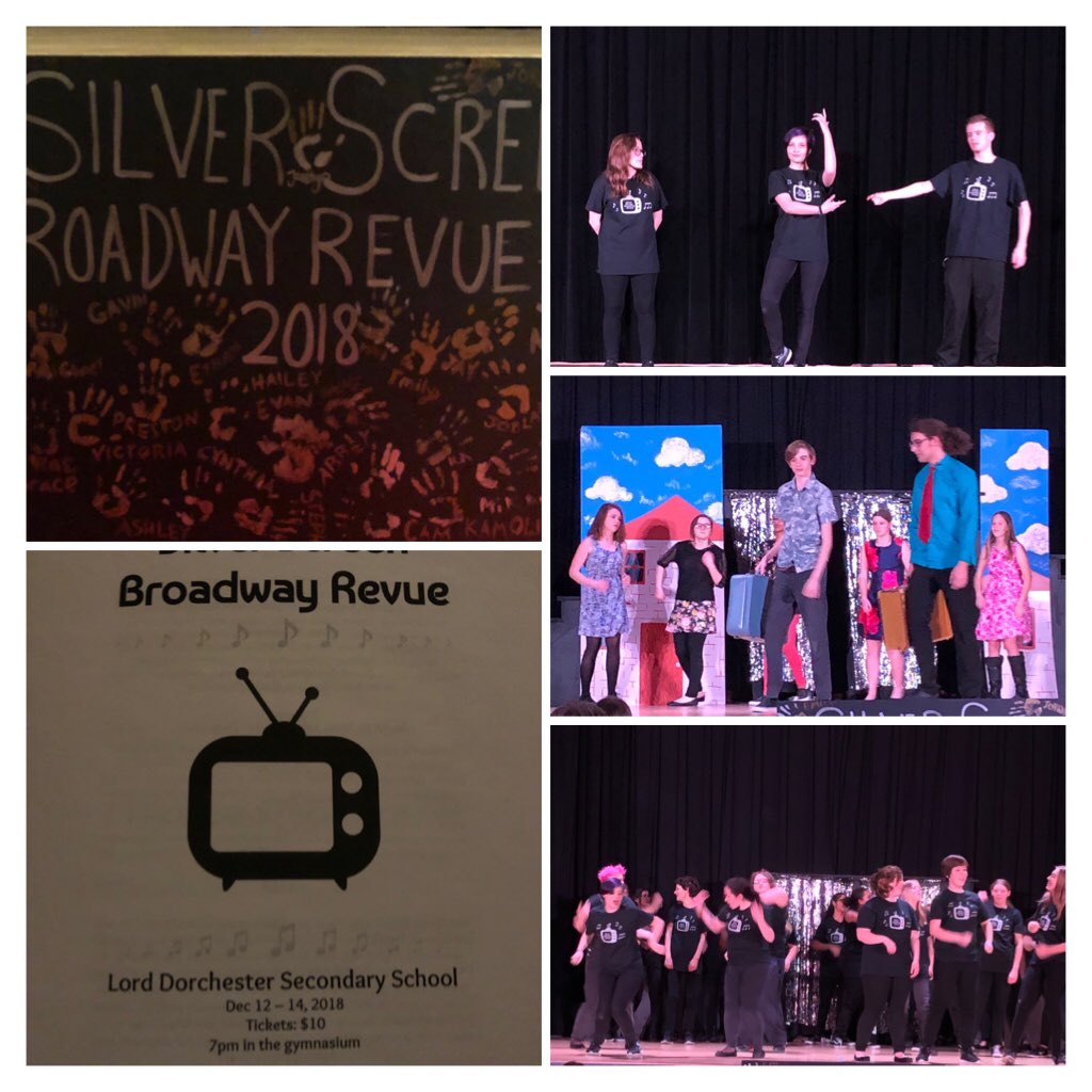 LordDorchester's tweet photo. Broadway Revue 2018! So much fun. #LDSSproud of our arts students ❤️🖤💛 Thank you Ms Murphy for your dedication and leadership! https://t.co/3BxKu1o13C