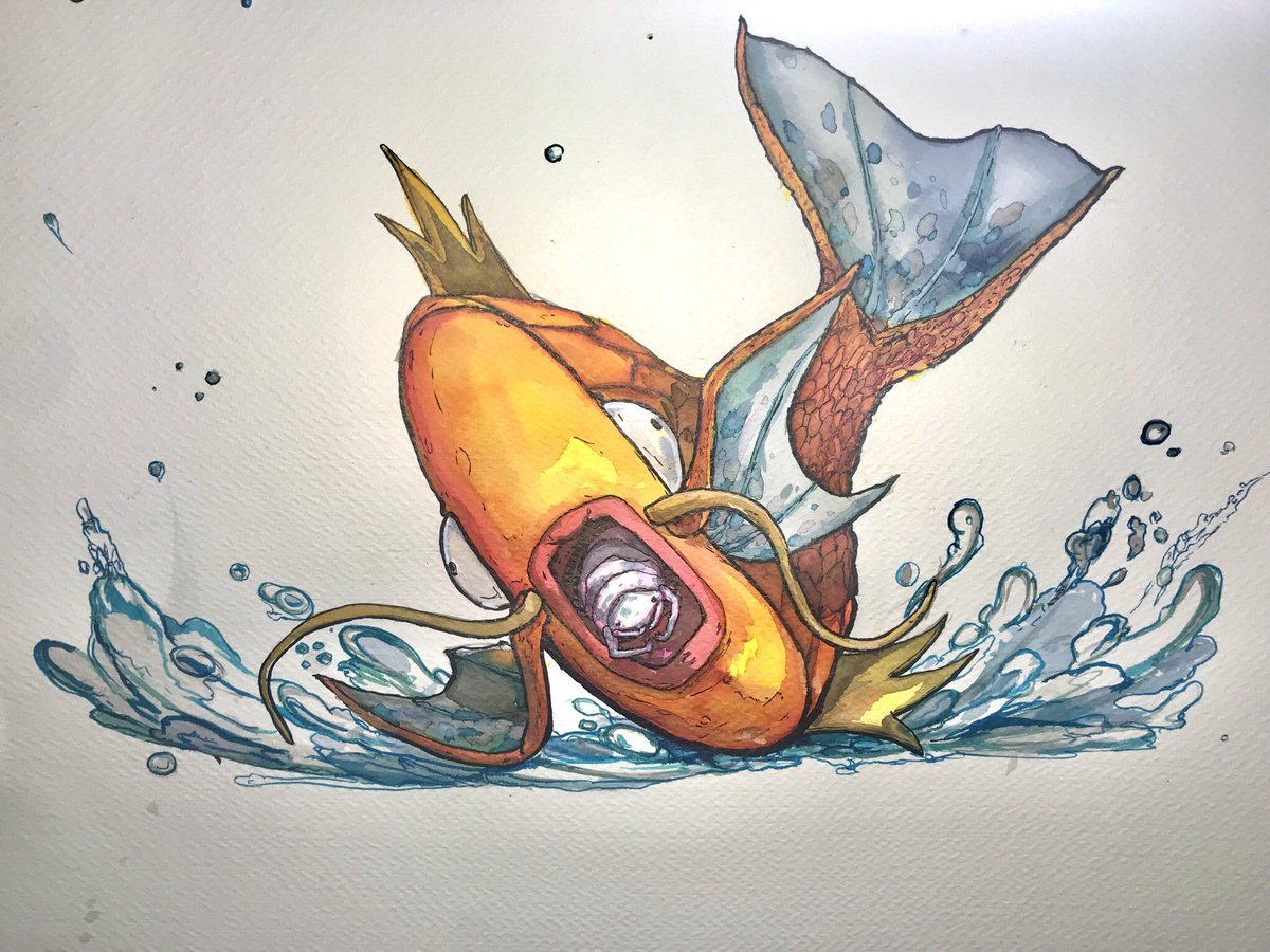 Magikarp ft cymothoa exigua. Commission full of lulz. 
#pokemon #nightmare #fishparasite #pokemonfanart