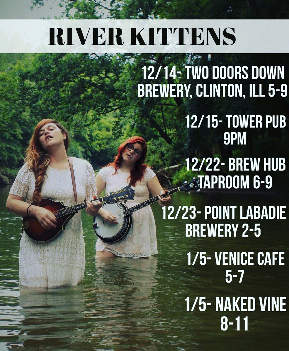 Next round of shows! ✨Catch a show this Christmas Season✨ #riverkittens #allievogler #mattieschell #stlisamusictown #livemusic