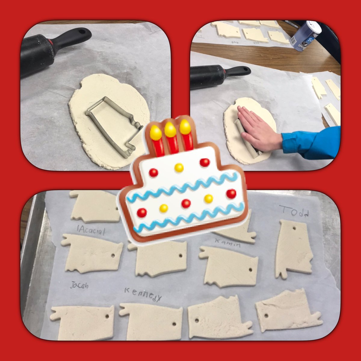 Today we made Salt Dough Alabama Ornaments! We learned words like knead &amp; pliable! Tomorrow we paint! Happy 199th tomorrow AL! <a href="/al200/">AL200</a> @SCSAggies