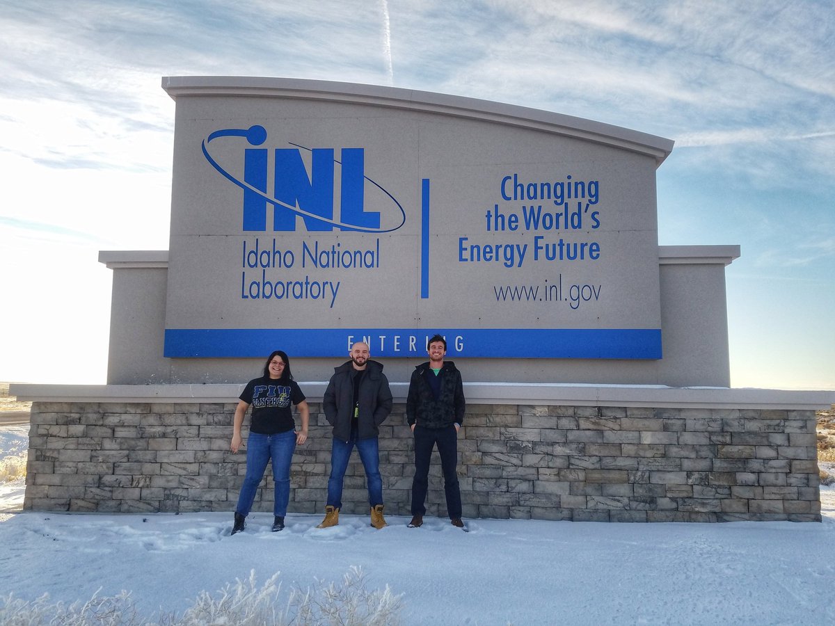 Thanks <a href="/INL/">Idaho National Lab</a> for a great research visit. A little snow can't keep these <a href="/FIU/">FIU</a> researchers from getting some hot work done. Special thanks  to Dr. Travis Grimes, Dr. Mat Snow, and Jared Horkley!