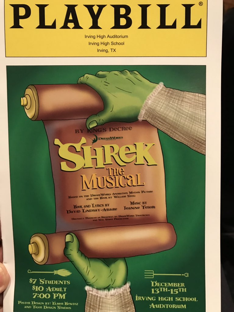 Wow! What a huge crowd to see Shrek the Musical opening night at Irving HS.