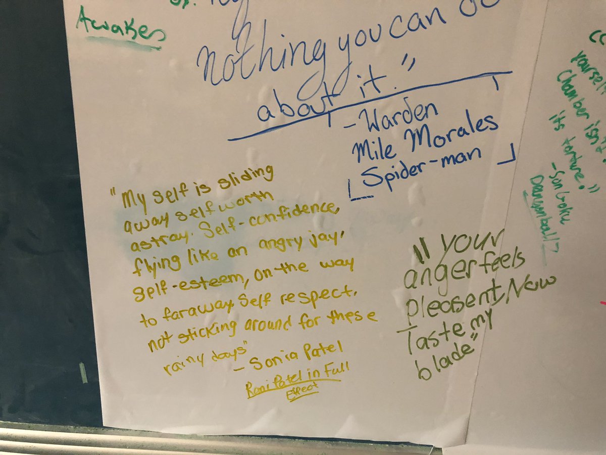 MrsMonock's tweet photo. So proud of my Ssโ #readinggraffiti @MS137Heroes! Fostering a love of reading is imperative in the #ELA classroom. What do you do to foster a love of reading for your students? Show off what youโre proud of in your classrooms! #getkidstoread #yalit @jandynelson @ncte https://t.co/83GqjPwd8b