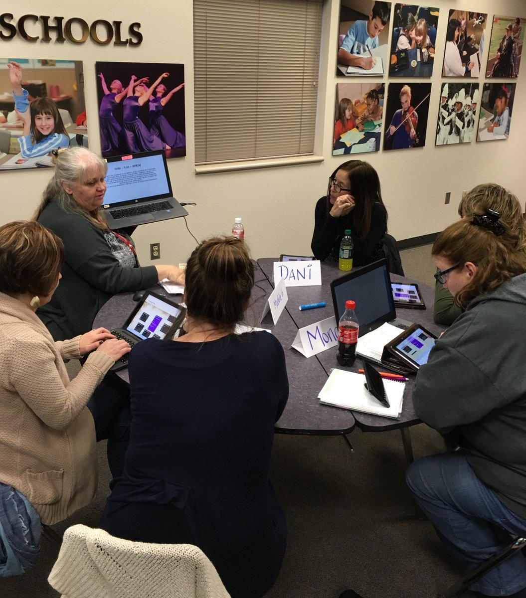DLECoach's tweet photo. The first cohort of #VPSamazing educators are concluding their professional learning on enhancing learning for #VPSHiCap students by presenting their action research projects to peers. What an inspirational way to end our 8 week course using #OSPI Canvas modules. @molly_alcantar https://t.co/MMkK7d711W