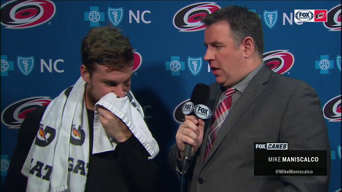 "I can still see and it's still attached, which is nice," -de Haan with @MikeManiscalco about his recent eye injury.
WATCH | #TakeWarning