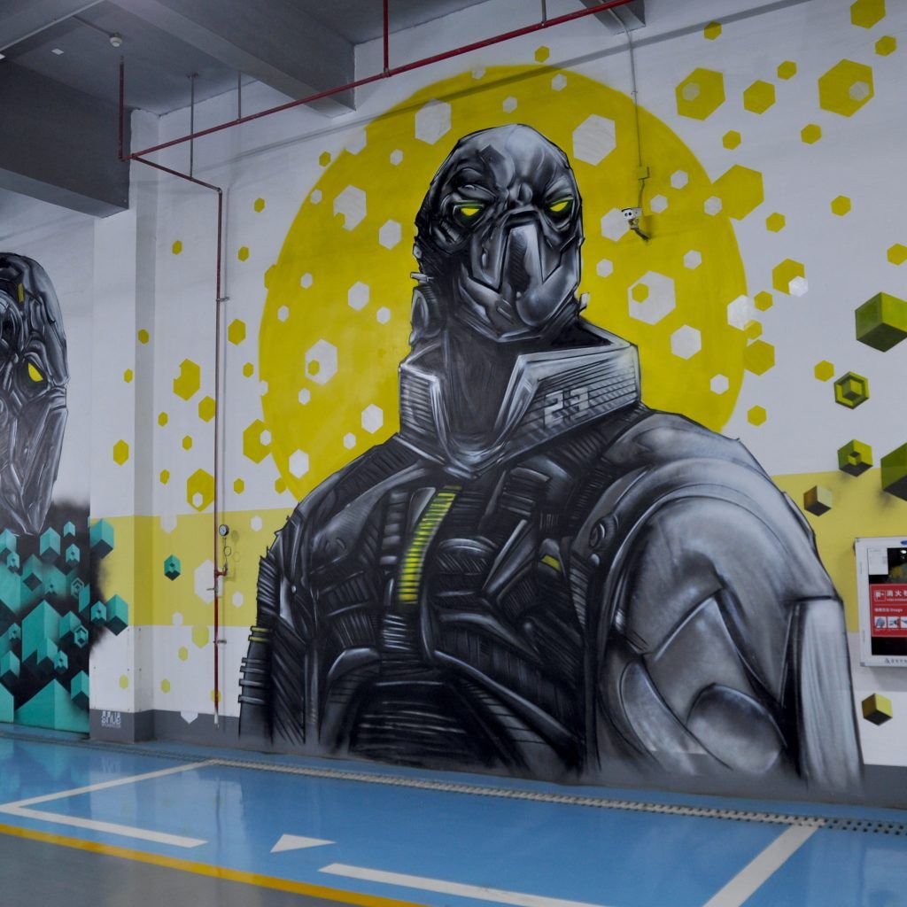 iArtistGlobal's tweet photo. Stunning artwork by @SNUB23 painted in China
.
.
.
.
.
.
.
#iArtist  #mural #graffiti #graffitimural  #streetart #graffitiart #graffitiuk #ukgraffiti #discoverart #discoverartists #carpark #robot #china #snub_23 https://t.co/UI9dbHV1om