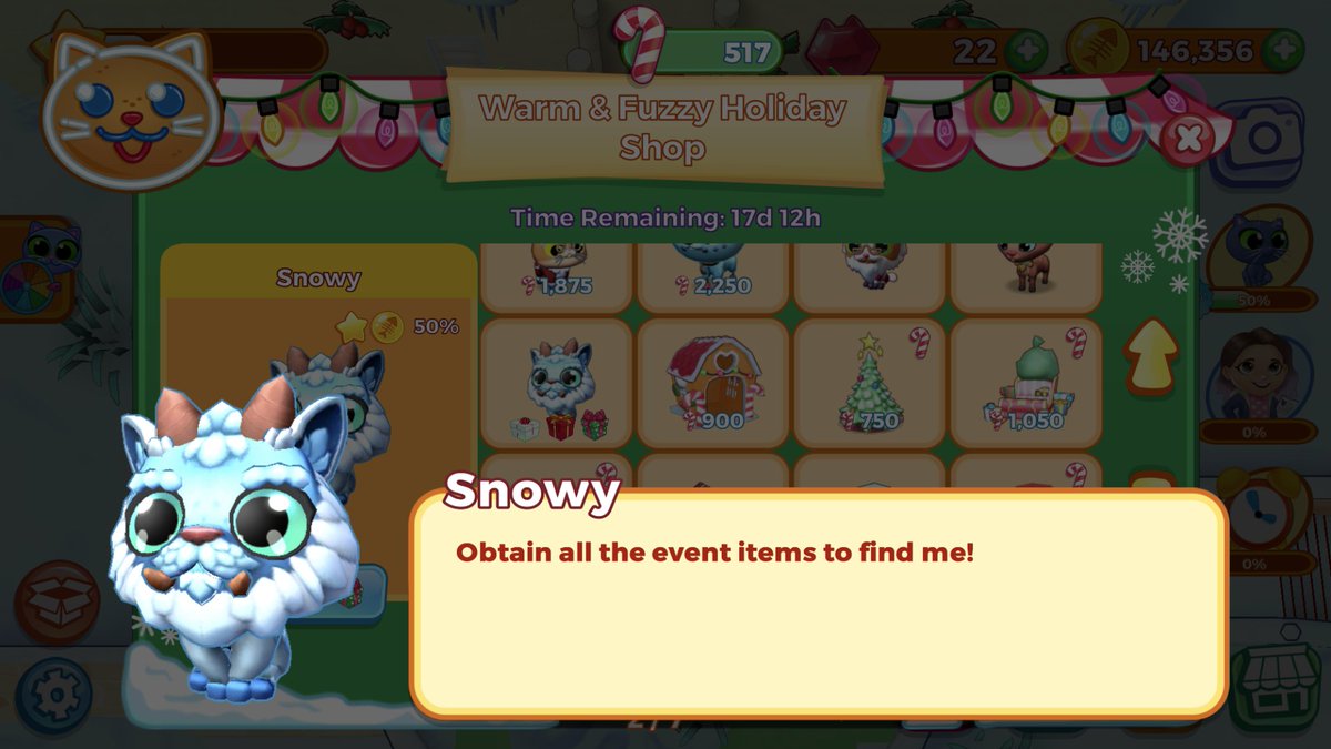 kittykeepergame's tweet photo. 🎄🎄Don't forget to send your cats out to find our Holiday Event Candy Canes! Use them to collect exclusive items!
Once everything is collected Santa Paws will deliver a new friend! Snowy the Adorable Yeti Cat! 🎄🎄
#KittyKeeper  #Christmas #Cats #event #gamedev #MightyKingdom https://t.co/y6EbWQTWbk