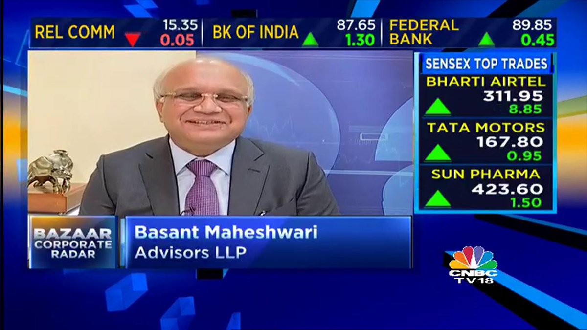 CNBC-TV18 News on Twitter: "#OnCNBCTV18 | Basant Maheshwari, @BMTheEquityDesk says #market has ...