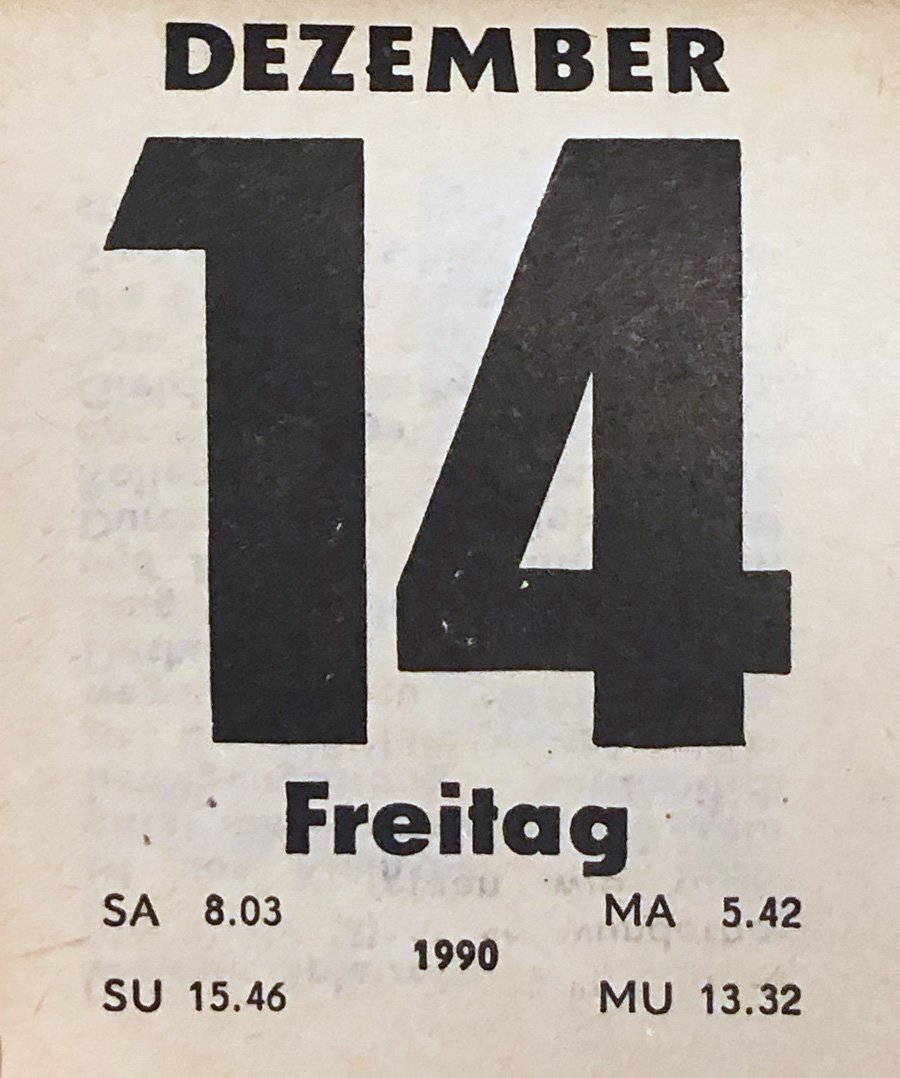 ddr_1990's tweet image. 14. Dezember 1990 #ddr1990