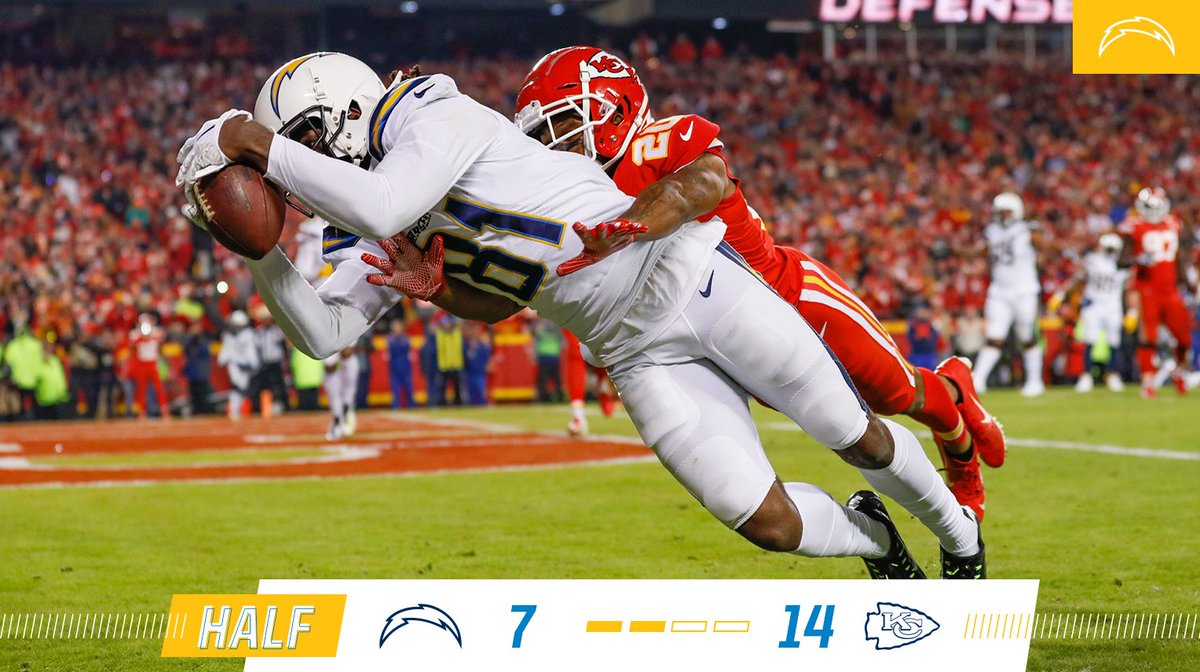Still a lot of football left to play. #LACvsKC