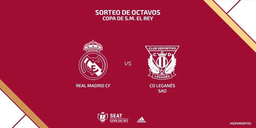 #RMCopa
• • • •
OFFICIAL : Real Madrid akan menghadapi CD Leganes di babak 16 besar Copa del Rey 2018/2019.
ㅤㅤ ㅤㅤ
📆 Leg 1 = Kamis, 10 Januari di Bernabéu
📆 Leg 2 = Kamis, 17 Januari di Butarque
ㅤㅤ ㅤㅤㅤㅤ ㅤㅤ
¡Hasta el Final, Vamos Real!
ㅤㅤ ㅤㅤ
#HalaMadrid #PRMI