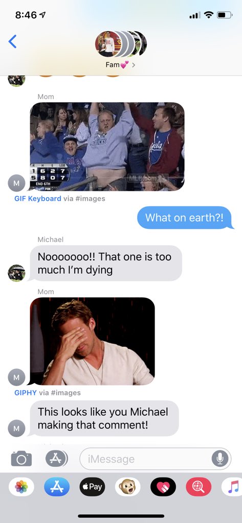 kelseyosterloo's tweet photo. In reaction to Illinois winning the set...my mother’s gif game 💯 https://t.co/b6Onrf77Dp
