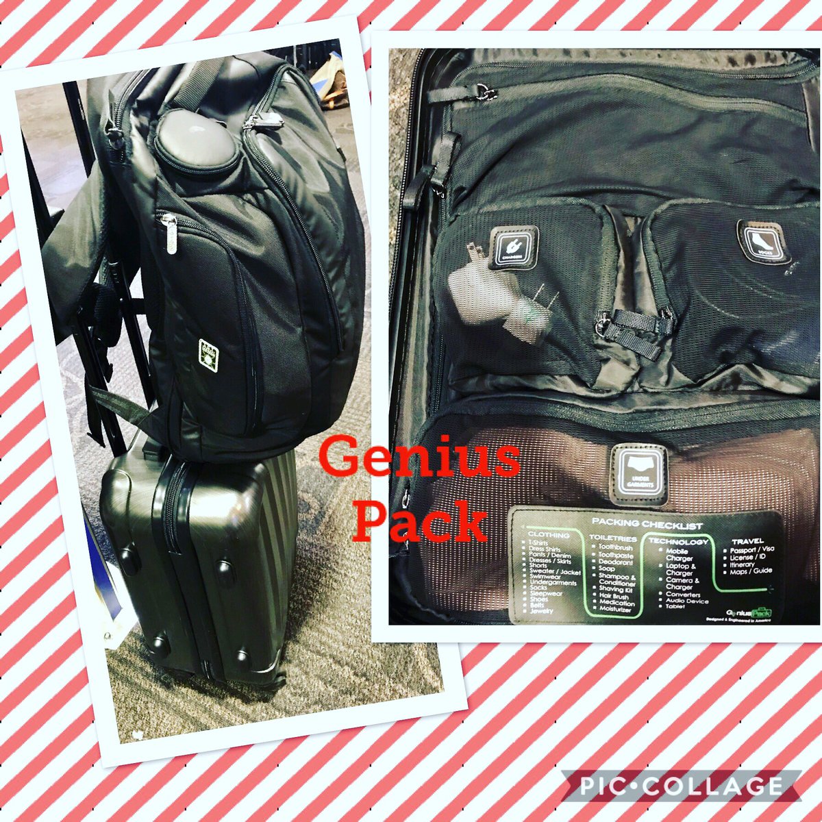 AmandaKingMSU's tweet photo. Looking for luggage? Love ❤️ my early Christmas 🎄 gift!! 🎁
@GeniusPack luggage has compartments for everything. 🥳Keeps dirty laundry 🧺 away from clean clothes using compression technology.
If u need a backpack or suitcase, u NEED Genius Pack! #travel #luggage #geniuspack https://t.co/cfHA5nAJys