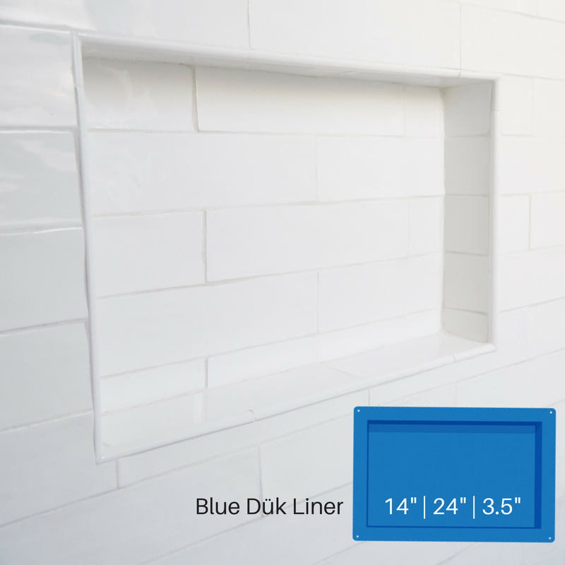 duk_liner's tweet photo. The Blue Dük Liner offers more shelf space in your niche. Only 20 minutes to install before tiling. View specifications of our niches on our website -> https://t.co/8HbaB5LxWf https://t.co/aEjYEjpah1