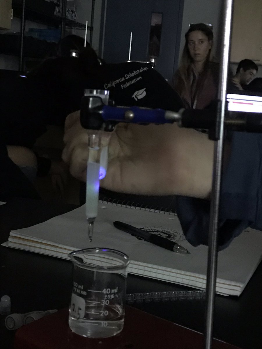 Medical Interventions students used chromatography to separate and collect the Green Fluorescent Protein 🧪 <a href="/MissionVistaHS/">Mission Vista H.S.</a>