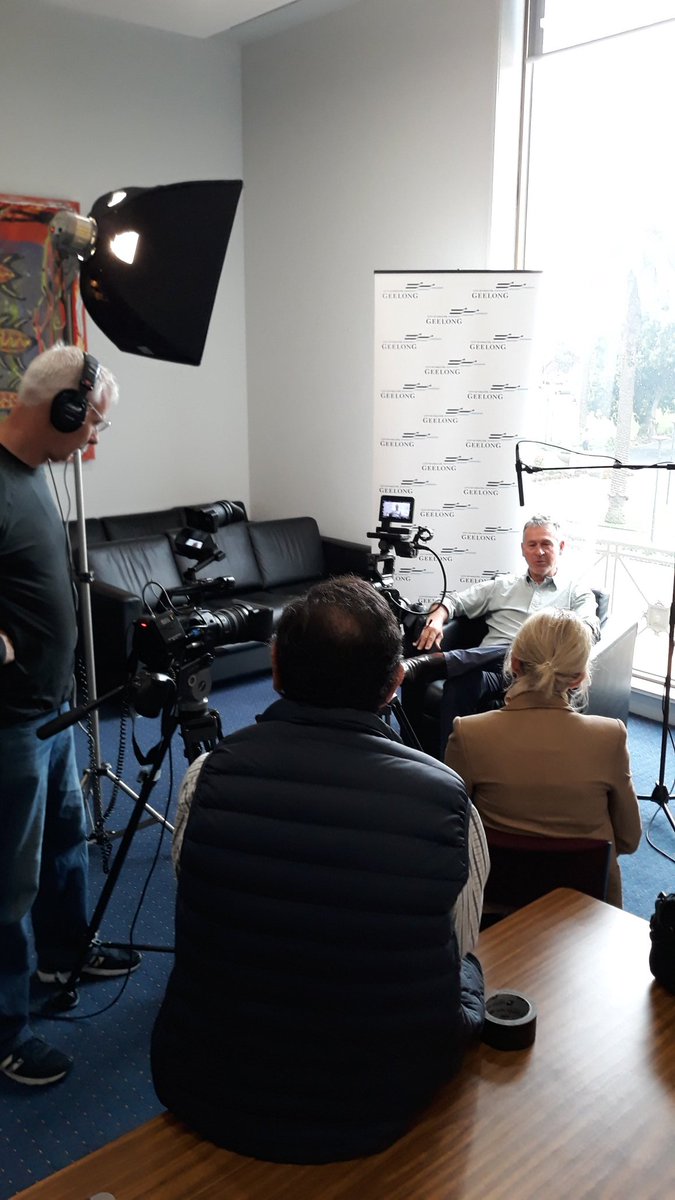 Pleased to facilitate today's <a href="/Geelong_Mayor/">Geelong Mayor</a> <a href="/Bruce_Harwood/">Bruce Harwood</a> interview for doco on Australia-China trade. Airing early 2019 to audience of 130 million via <a href="/SkyNewsAust/">Sky News Australia</a> <a href="/PDChina/">People's Daily, China</a> <a href="/Qantas/">Qantas</a> #geelong #china