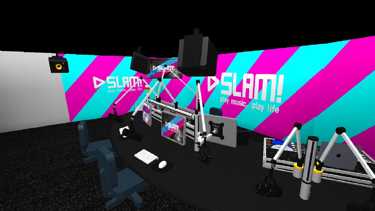 Yellowtec On Twitter Ah Ok So The Arm You Gave Away Was One To Place Inside The Game Your Virtual Studio Looks Great Anyway We Were A Little Irritated As It S A - slam fm roblox at slamroblox twitter