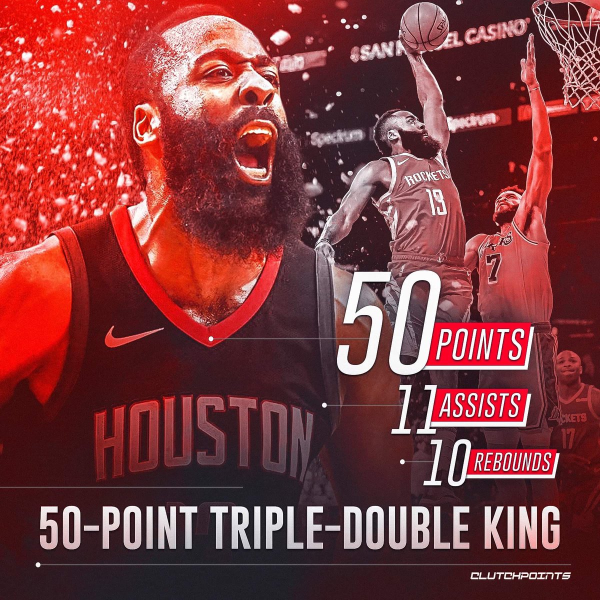 RocketsNationCP's tweet photo. James Harden showed LeBron James who’s king of this league. 👑 

#Rockets #Lakers https://t.co/cztcTGzzMe