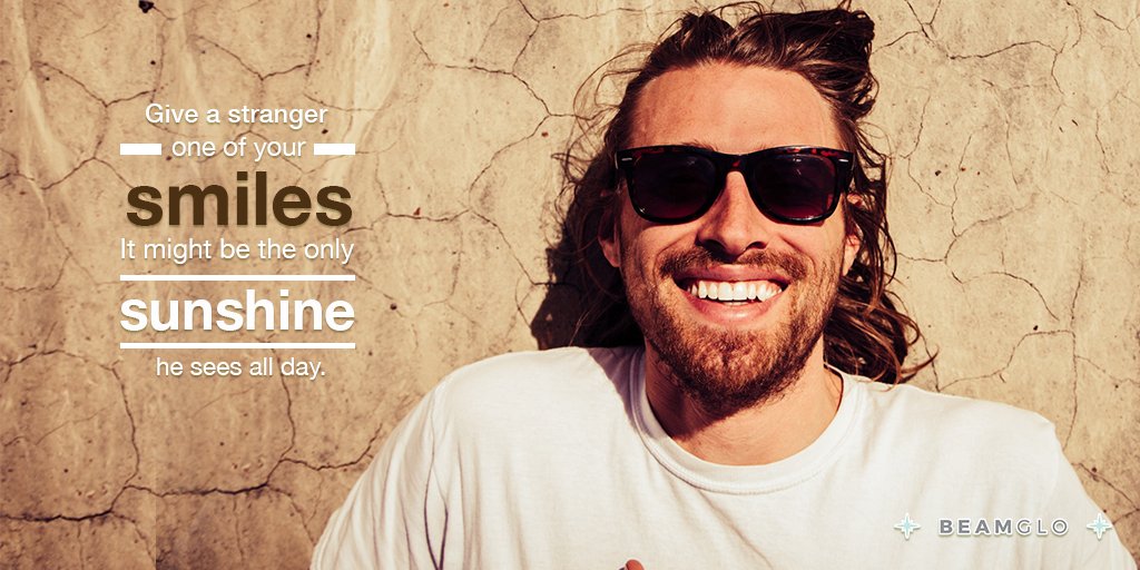 Beamglo1's tweet photo. Today, give a stranger one of your smiles. It might be the only sunshine he sees all day.
#beamglo #teethwhiteningpen #teethwhiteningtips #oralcare #oraltips #beautytips #funnyquotes #teethquotes #lifetips #quotesoftheday https://t.co/5k92vZqEe7