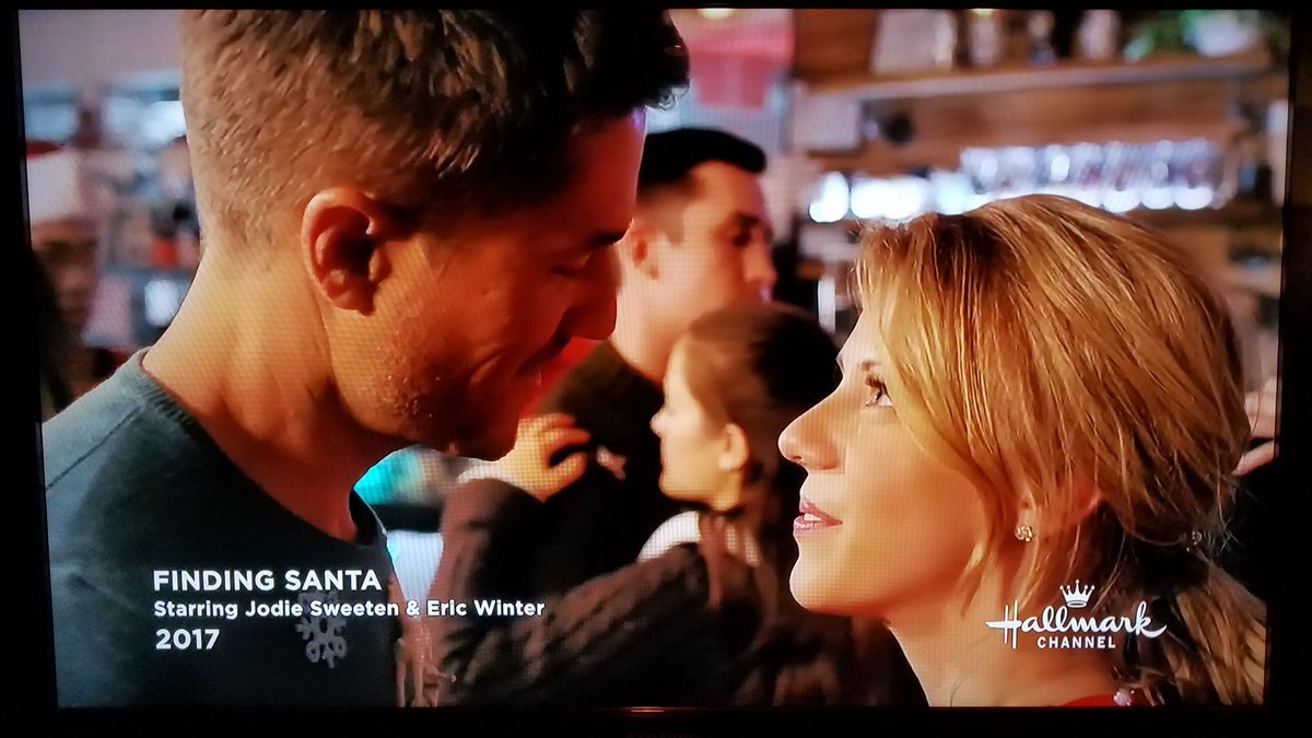 JanelleRominski's tweet photo. @HallmarkChannel you might want to fix the spelling of Jodie Sweetin's last name... in not en. #hallmarkchannel #jodiesweetin #ericwinter #findingsanta #christmas https://t.co/qCNjRSH8VB