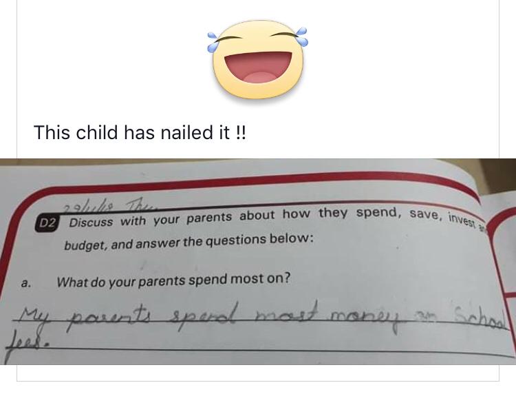 This child has seriouslycnailed it. School fees are really sky high. Gteat was our time when we did even graduation in just 6 months of their fees now. #school#fees#parentsunderpressure#spending#education#kids#future