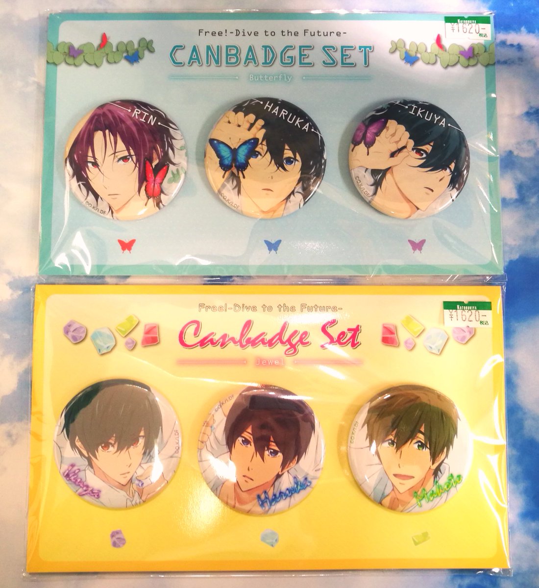 Free! 缶バッジ セット　summer Butterfly Water