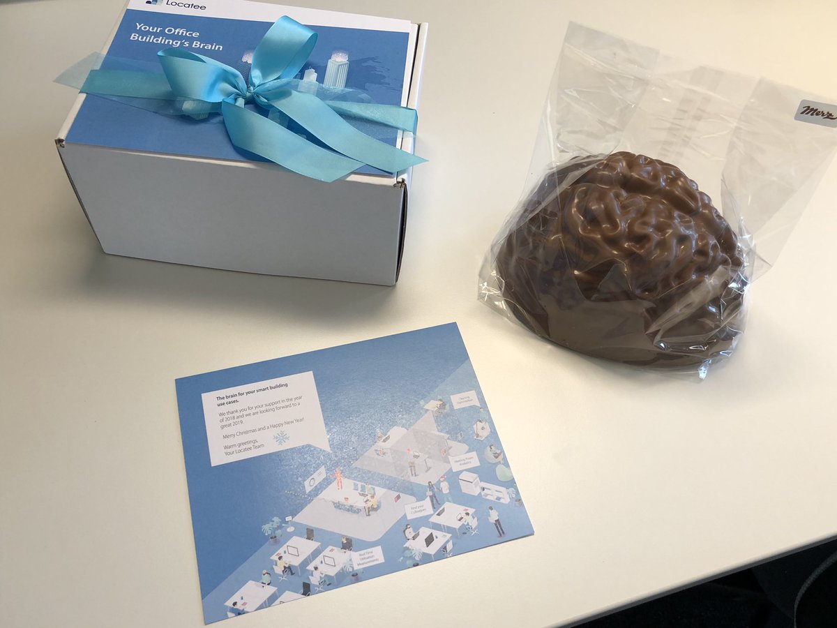Every office building needs a brain! This is why we sent some Swiss brainfood to our customers, partners and everyone else around the world who is part of the Locatee journey. Well done team! #christmaspresents #customerhappyness #Locatee #yourofficebuildingsbrain #smartbuilding