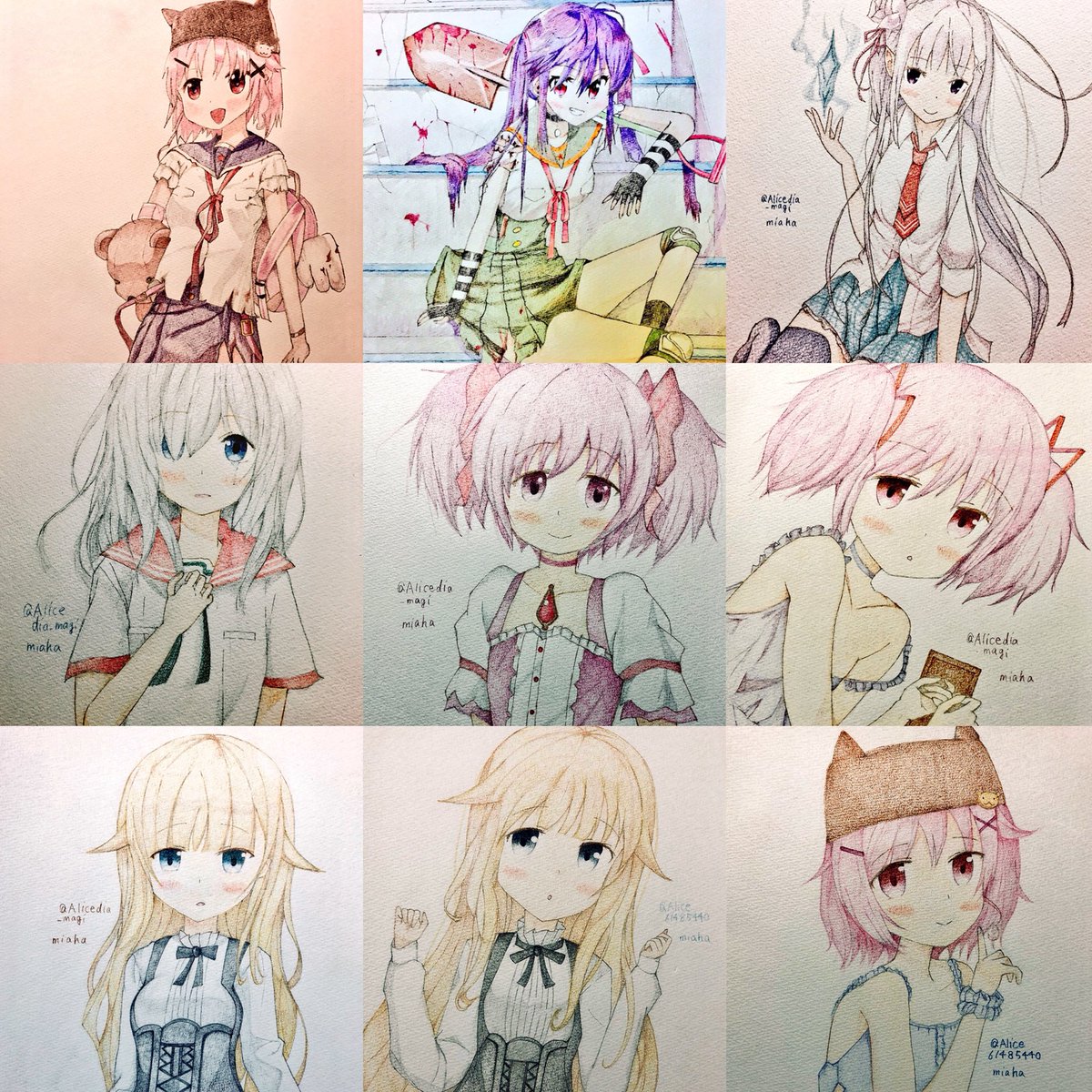 Alice Garden 18年の絵を振り返る 上手く描けたものだけ上げましたが 模写から始まり研究し色々なタッチで描いて結局色鉛筆絵だけでした 来年は沢山可愛いイラスト描けるように勉強して行きたいですね