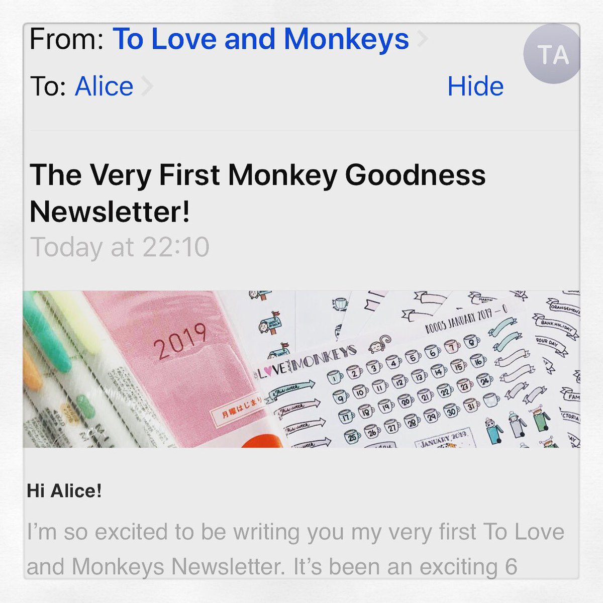 2loveandmonkeys's tweet photo. Sent out my very first newsletter! Upcoming sales info plus monthly giveaways exclusive to subscribers! :) #monkeygoodness https://t.co/1VYkiiyPo7