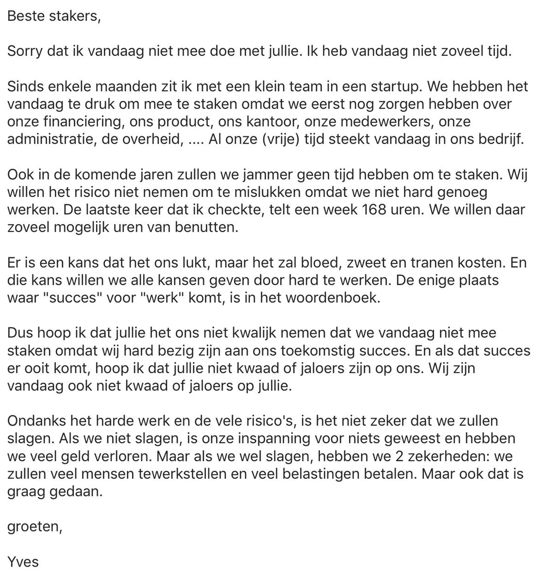 yvesbovin's tweet image. Sorry beste stakers