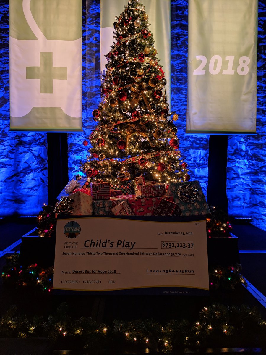 DesertBus's tweet image. Thanks to the amazing Desert Bus community, we once again get to give @CPCharity a very silly oversized check.

Thank you for your support, year after year.