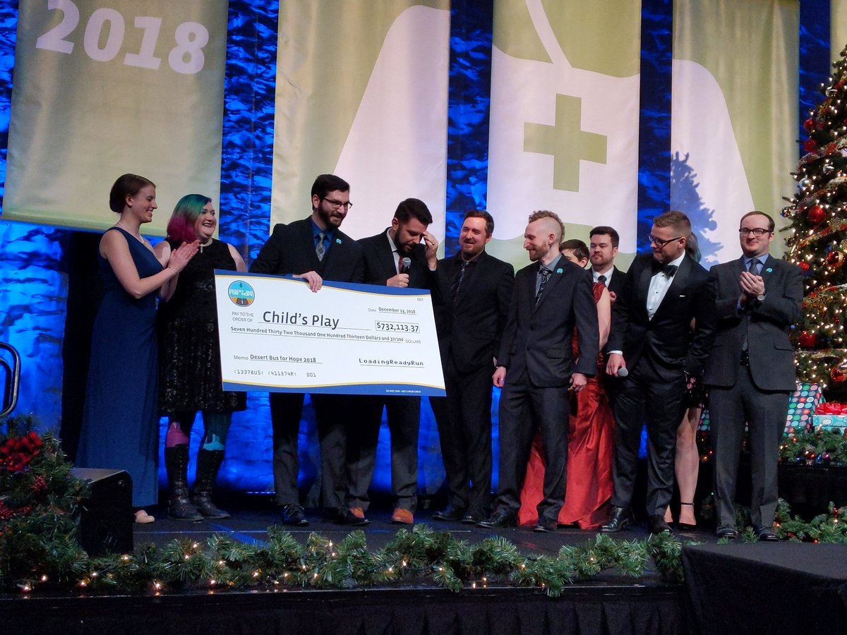 DesertBus's tweet image. Thanks to the amazing Desert Bus community, we once again get to give @CPCharity a very silly oversized check.

Thank you for your support, year after year.