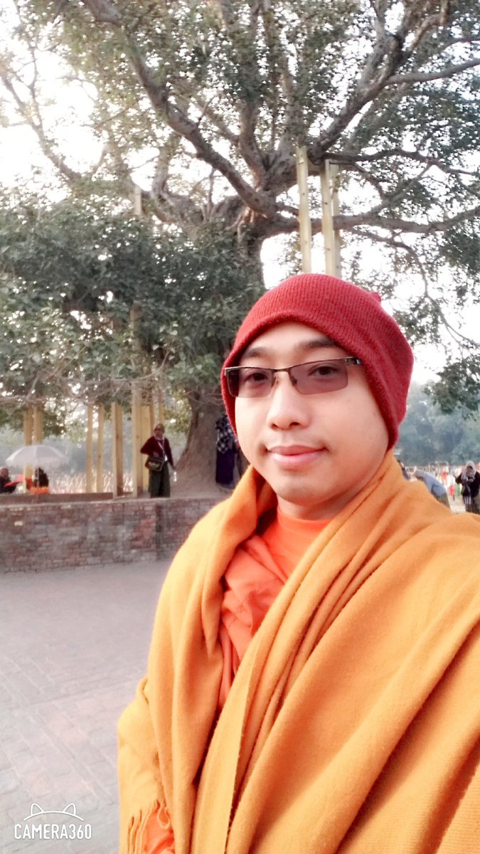 At the Jetavana monastery in Sravasti, India.